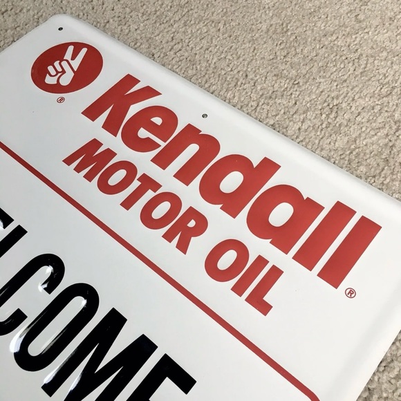 Vintage 1992 KENDALL MOTOR OIL Embossed Metal Sign 24x18” Scioto Signs Kenton OH - Picture 2 of 12